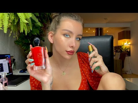 ASMR MY FAVOURITE PERFUMES - tapping and ramble