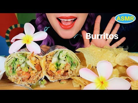 ASMR BURRITOS+THIN CRISPY CHIPS EATING SOUND |멕시코음식 부리또 리얼사운드 먹방|CURIE.ASMR