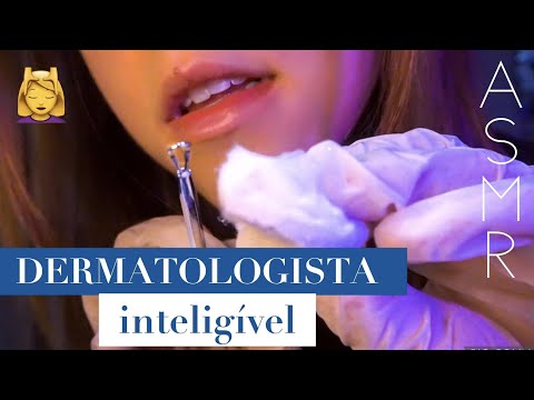 ASMR roleplay LIMPEZA DE PELE  + clínica DERMATOLOGISTA inteligível | unintelligible dermatologist