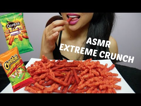 ASMR Hot Cheetos + Spicy Lime Doritos ( *EXTREME CRUNCH Eating Sounds) | SAS-ASMR