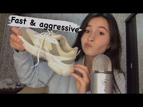 ASMR Fast & Aggressive /Shoe Tapping & Scratching /Triggers for Sleep & Relaxation