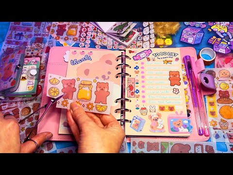ASMR Journal with Me (Whispering, Stickers, Writing etc)