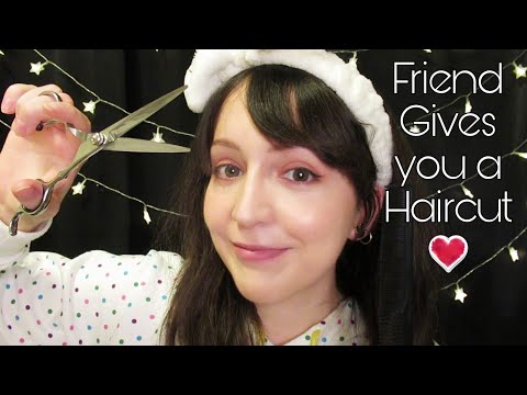 ⭐ASMR Your Friend gives you a Relaxing Haircut ✂️ (#Scissors, #PersonalAttention)