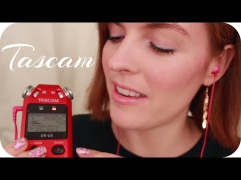 ASMR Tascam Test 🎤 Mic Tapping and Scratching, Whispering and Ear Blowing