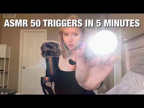 asmr 50 triggers in 5 minutes