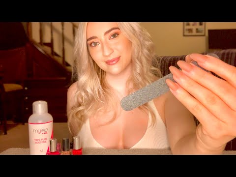 ASMR • Relaxing Nail Salon Roleplay ~ Personal Attention