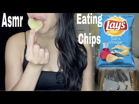 Asmr Eating Lays Salt and Vinegar Chips No Talking