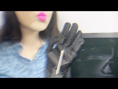 ASMR Close Up Ear Cleaning Roleplay No Talking (With Gloves, Typing Sounds)