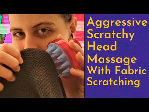 ASMR Aggressive Scratchy Head Massage With Fabric Scratching - Nails & Shampoo Brushes