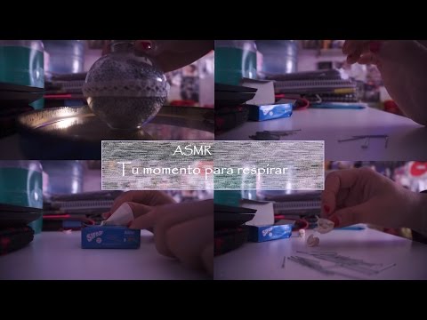 ASMR Español - Sonidos de cinta, tapping y botellita con mostacillas