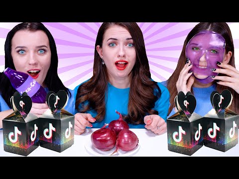 ASMR Purple Food Mukbang Challenge By LiLiBu | Eating Only One Color Food