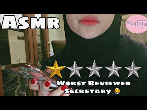 Asmr| Worst Reviewed Secretary🎧😐-اسوء تقيم سكرتيرة