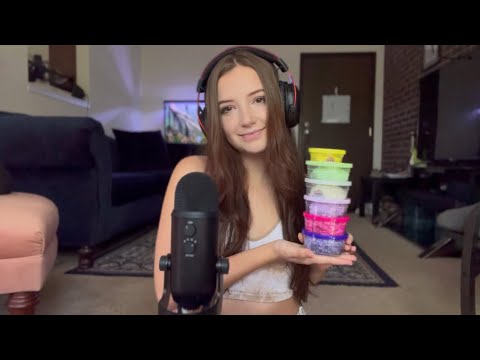 Blue Yeti Slime ASMR | Crunchy/Tingly/Stretchy/Tapping Triggers
