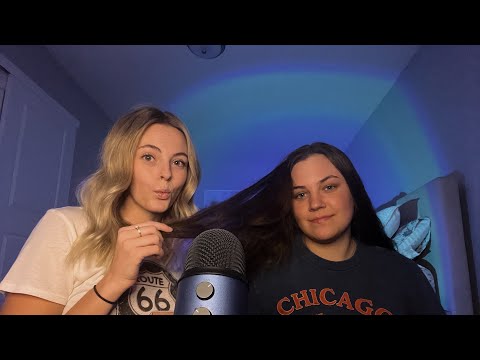 REAL PERSON ASMR | Hair Playing and Back Tickling ft. Maggie