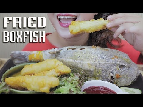 ASMR CRUNCHY FRIED BOXFISH , EXTREME CRUNCHY EATING SOUNDS | LINH-ASMR