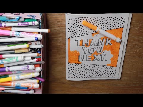 THANK YOU NEXT ASMR COLORING / MARKERS / CHEWING GUM