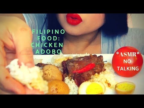 ASMR CARAMELIZED CHICKEN ADOBO 🍗 🥒🍅 FILIPINO FOOD *Crunchy Juicy Eating Sounds* Christianna ASMR