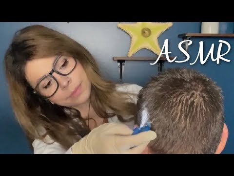 ASMR [Real Person] Sleep Fast Scalp Exam, Lice Check & Lice Treatment (Medical Role-play)