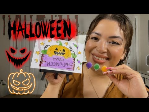 ASMR paining a Halloween portrait 🎃🧡- chitchat whispers
