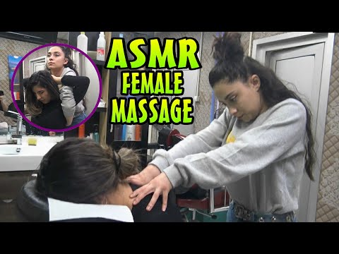 Miss Sedef chair massage &BACK CRACK& female best back, neck, arm, palm, elbow, sleep, asmr massage