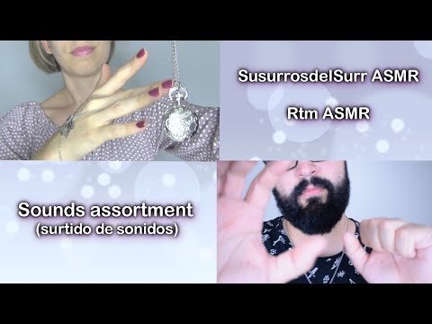 Sounds Assortment . ASMR binaural .  Mouth Sounds . Tapping . Hand movement . to Help you sleep