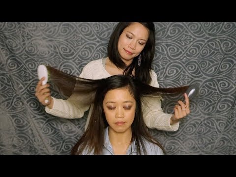 ASMR Relaxing Hair Brushing , Scalp Massage & Countdown from 100