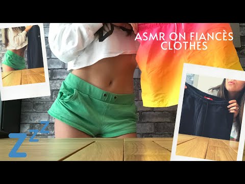 ASMR FABRIC SCRATCHING ON FIANCÉS CLOTHES! (No talking) SUPER TINGLY 💤