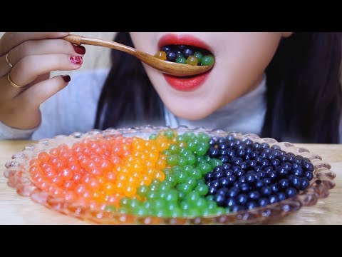 ASMR Popping Boba (frog eggs) EXTREMELY SOFT EATING SOUNDS | LINH ASMR