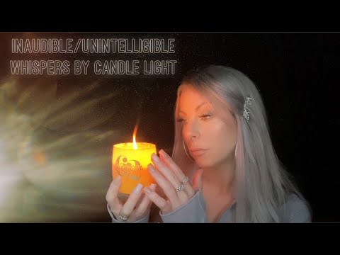 ASMR Close Unintelligible / Inaudible Whispering With 👄 Sound By Candlelight 🕯 (Soft Tapping)