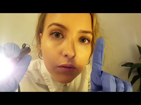 ASMR Cranial Nerve Exam Role Play with Latex Gloves and Personal Attention