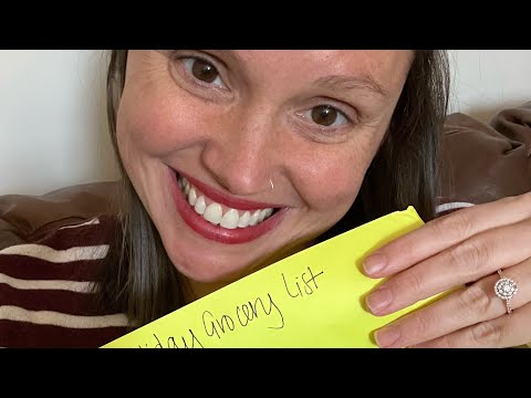 ASMR - Holiday Grocery List - Whisper and Gum Chewing!