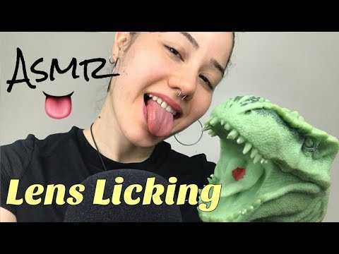 ASMR Dinosaur 🦖 lens licking 👅 / Mouth sounds