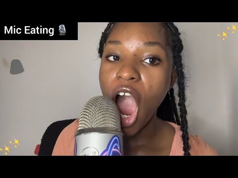 ASMR MIC EATING with Mouth Sounds| Intense Crunch ✨