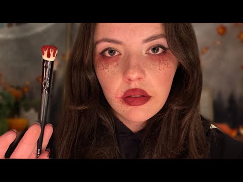 ASMR Doing Your Halloween Party Makeup 🎃