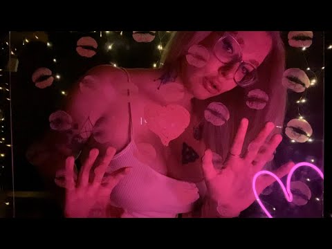 ASMR Behind The Glass { Fog, Cleaning, & 💋 }