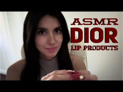 👄ASMR DIOR Lip Products Haul & Try-On 🫦💄💋