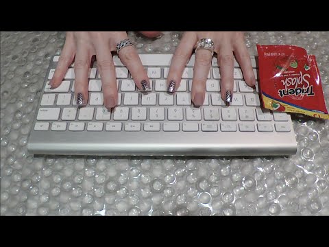 ASMR Gum Chewing, Typing, Inaudible Whisper for Sleep & Relaxation