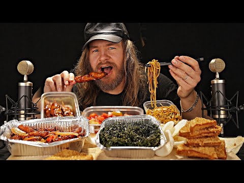 [ASMR] Eating Chinese Feast for 3 [Slimy Crunchy Triggers]