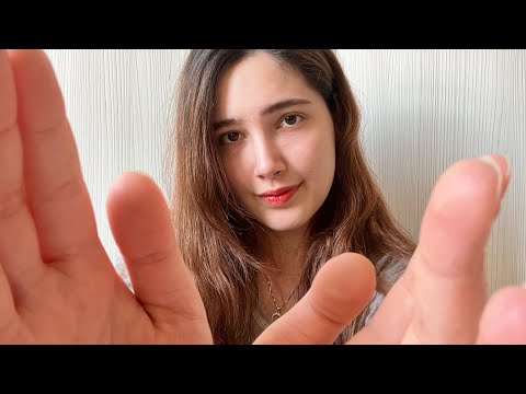 ASMR / TOUCHING FACE, CARESSING, SOFT TALKING, WET MOUTH SOUNDS