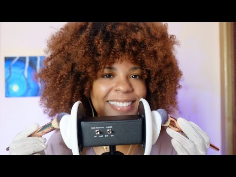 SUPER TINGLY 3Dio ASMR Mic Test - Ear triggers, brushing, plucking, massage + MORE