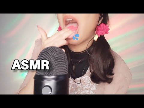 asmr ♡ spit painting , sensitive mouth sounds 👄, satisfying | slow | no talking ♥️🌙