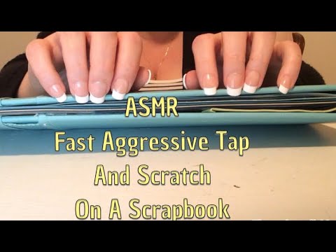 ASMR Fast Aggressive Tap And Scratch On A Scrapbook