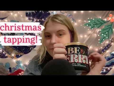 ASMR│tapping and making sounds with christmas themed items!🎄⛄️