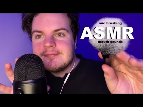 Fast & Aggressive ASMR Mic Brushing + Mouth Sounds + Hand Movements