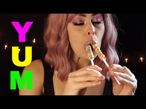 ASMR Double Lollipop Licking and Intense Mouth Sounds No Talking