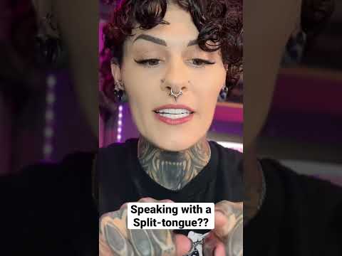Speaking with a Split-tongue- #bodymodification #bodymods #tattooed #splittongue #splittonguetalking