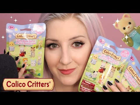 Opening Calico Critters BABY BAND blind bags! (ASMR whisper and packaging sounds)