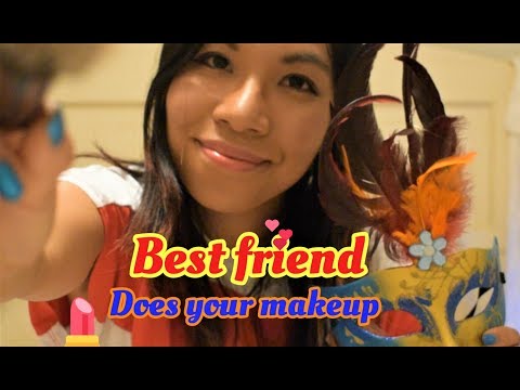 ASMR ROLEPLAY:  Friend does your makeup for a party 💄🎭 | Soft Speaking + Triggers