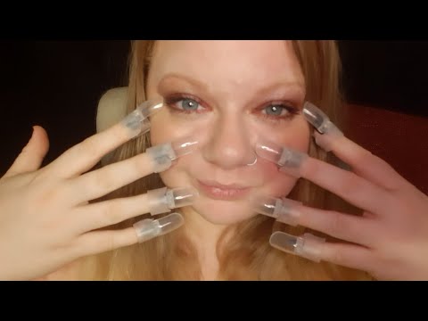 ASMR Tapping The Screen With Plastic "Nails" (No Talking)