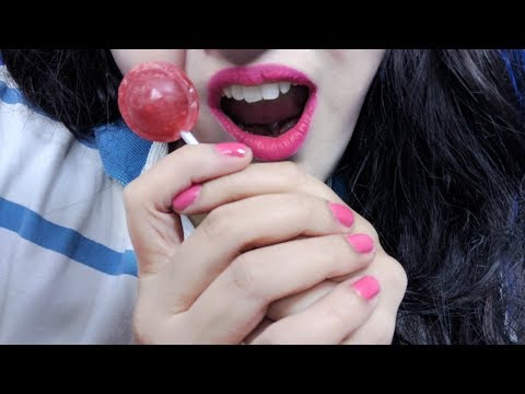 ASMR Eating Lollipop Tootsie Pop 💗